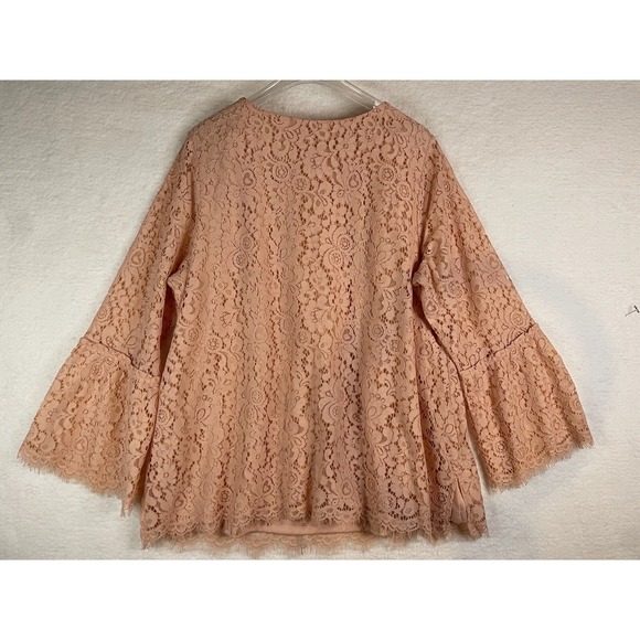 JM Collection Woman size 1X Long Sleeve Blouse, Beautiful overlay!! - Picture 4 of 9